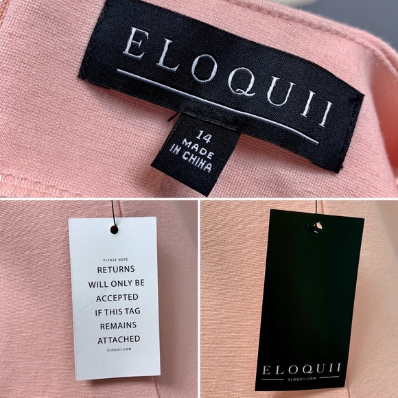 ⭐️sold ⭐️Eloquii Bodycon wiggle Dress in soft peach NWT 14 - Picture 7 of 7